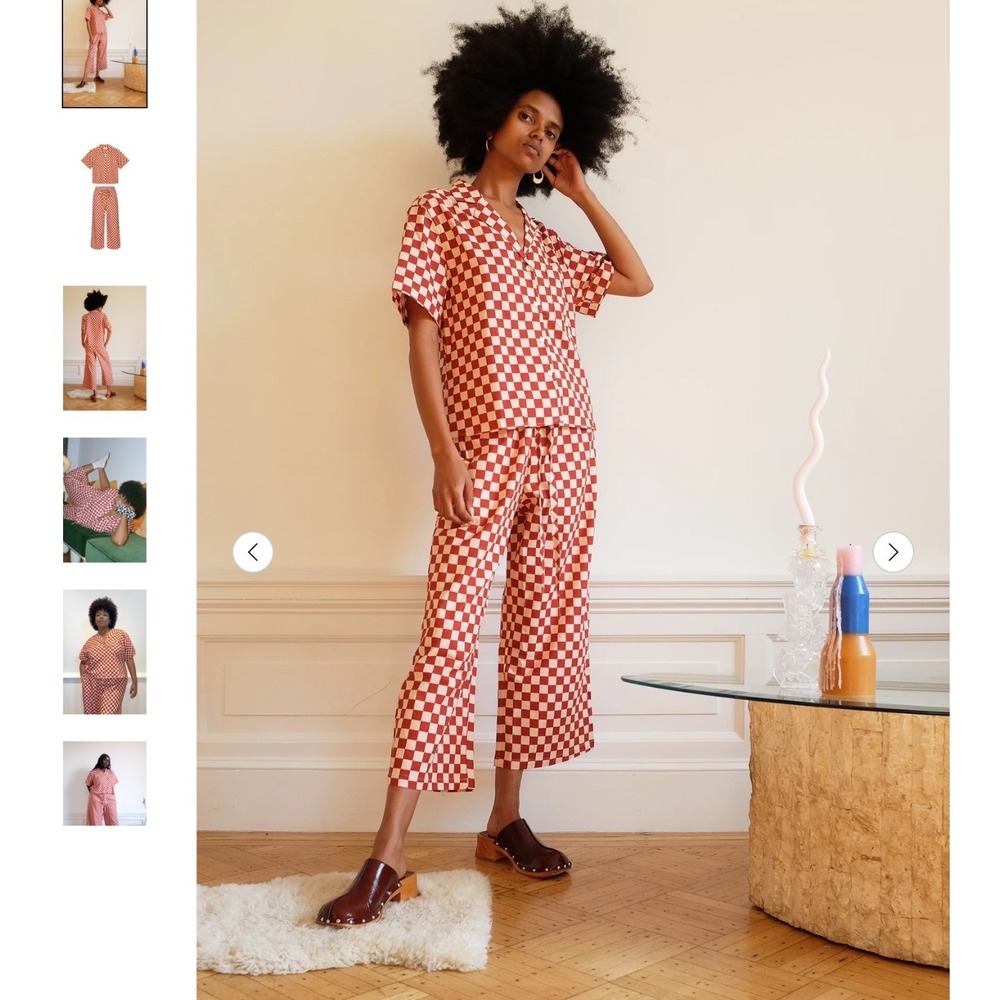 NWOT, Wray Spiced Checkered Long Lounge Set size Small - Picture 1 of 8